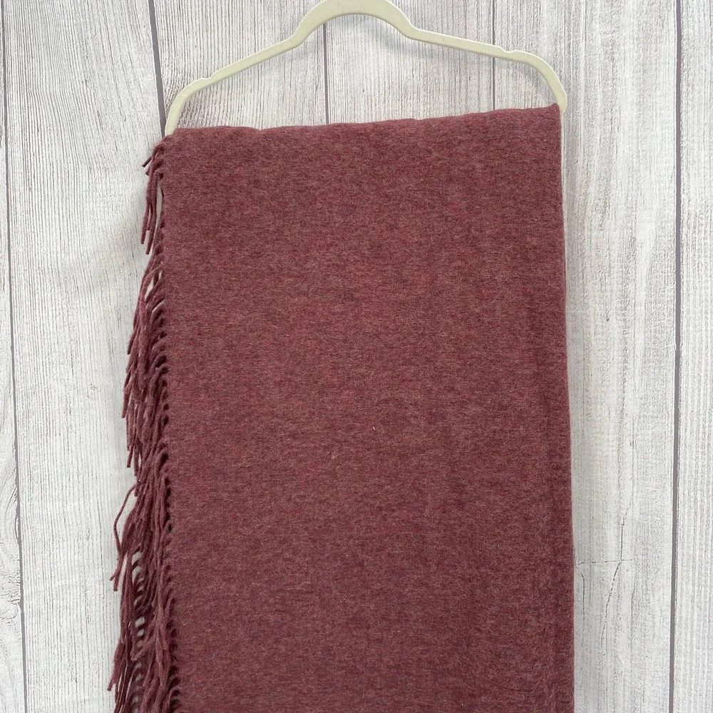 Incalpaca Alpaca Throw Blanket Red Fringed Sustainable Peru Recycled Boho Cozy